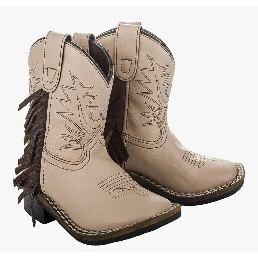 TuffRider Children's‎ Fringe Tan Cowboy Boots 12C